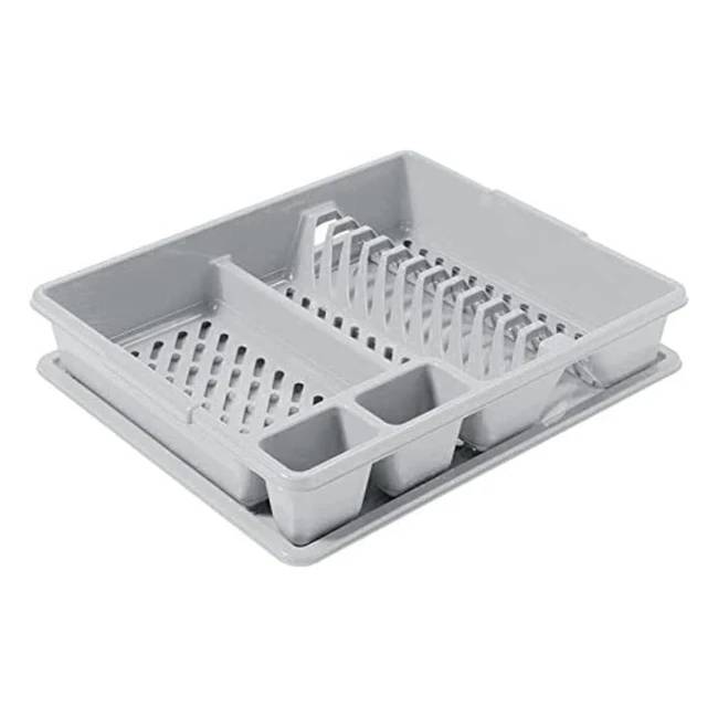 Bandeja Curver Gris Claro 35x25x10 cm - Bandeja para Platos de Polipropileno