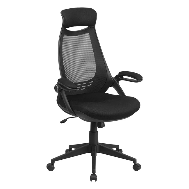 Flash Furniture High Back Executive Swivel Office Chair, Metal Black Mesh, Set of 1