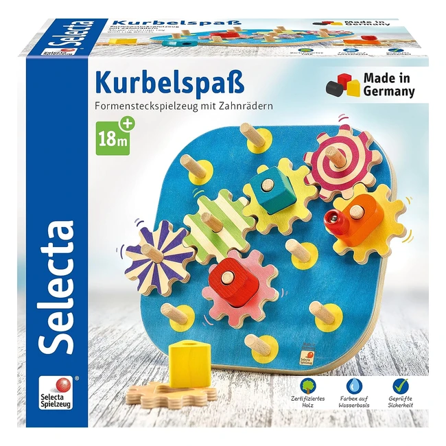Jeu de motricité en bois Selecta 62011 - Engrenages - 205 cm