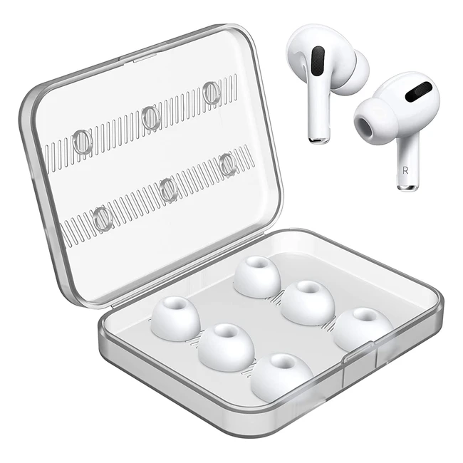 Link Dream 6 Pieces Replacement Ear Tips for AirPods Pro 2nd Gen - Noise Reduction - Portable Storage Box