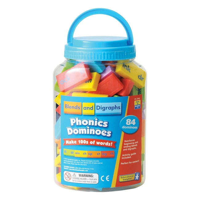 Fichas de Domin Phonics con Combinaciones de Letras y Dígrafos - Learning Resources