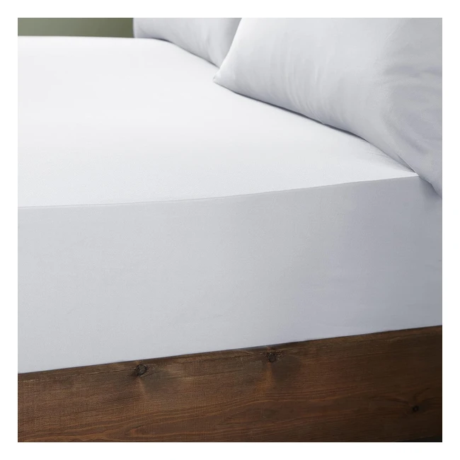 Catherine Lansfield So Soft Jersey Double Fitted Sheet - White, 28cm Depth