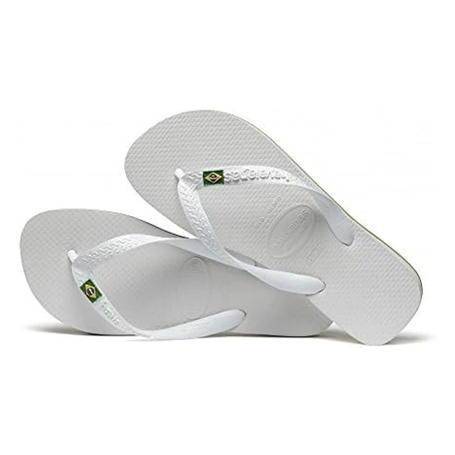 Havaianas Brasil Infradito Unisex Adulto Bianco White 4344 EU - Comodi e alla moda