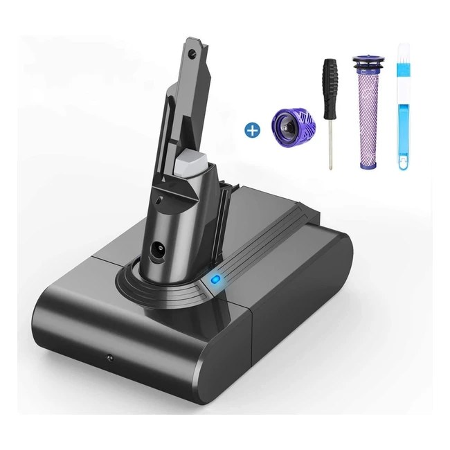 Flylinktech 5000mAh V7 Battery Replacement for Dyson V7 Animal - More Power, Longer Lasting
