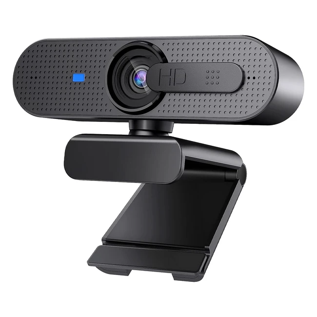 Webcam Full HD 1080p con Cubierta de Privacidad y Micrófono Estéreo - Enfoque Automático - Compatible con PC Mac Windows