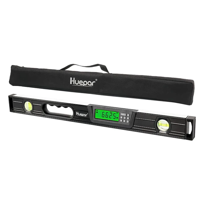 Huepar Aluminum Alloy Electronic Spirit Level - 60cm Magnetic Torpedo Level with