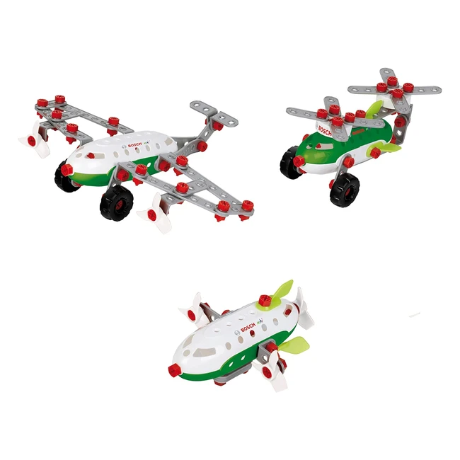 Set di Costruzione Bosch 3in1 Aircraft Team Theo Klein 8790 - per Bambini dai 3 Anni in Su