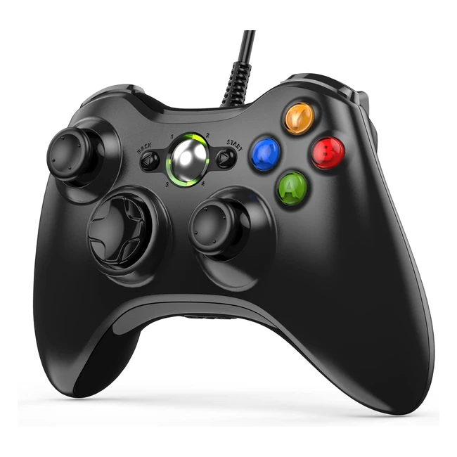 Manette Diswoe pour Xbox 360 - Manette filaire avec double vibration - Design er