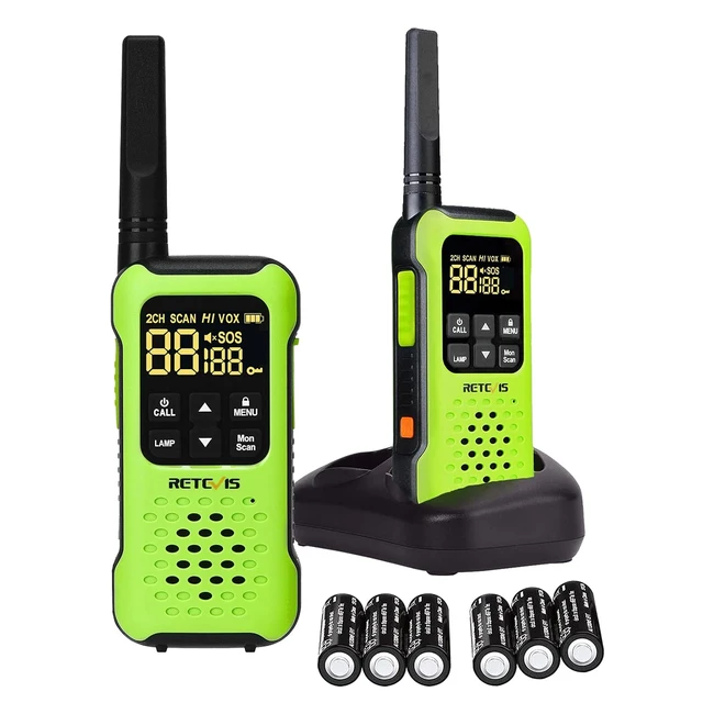 Walkie Talkie Retevis RT649P Flotador IP67 16 Canales Linterna LED SOSVOX - 1 Par