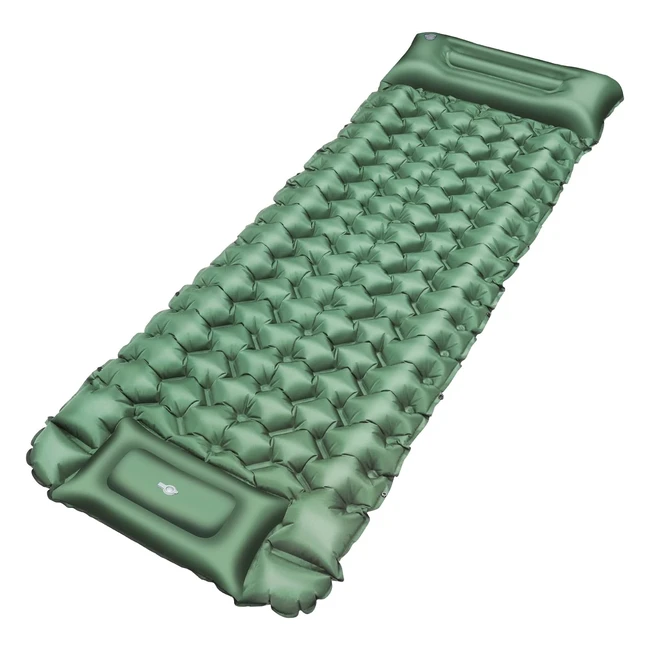 Matelas de camping gonflable Bluever - Résistant à l'eau - Ultra léger - Pour camping, voyages, plage - Réf. 123456 - Confortable