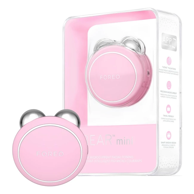 Foreo Bear Mini - Massaggiatore Viso Antirughe con Microcorrente - Rughe Fronte e Doppio Mento - Ginnastica Facciale Lifting Non Invasivo