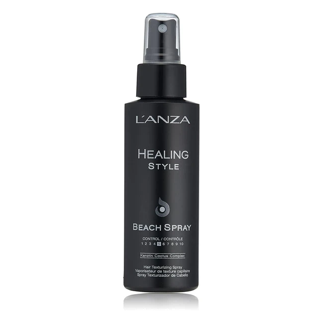 Lanza Healing Style Beach Spray - Medio Tenuta - Elimina l'Effetto Crespo - Sblocca e Ravviva la Lucentezza dei Capelli - Protezione UV e Termica - 34 fl oz