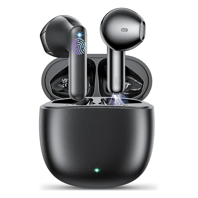 Godyse kabellose In-Ear-Kopfhörer Bluetooth 53 mit 4 Mikrofonen ENC Anruf Geräuschunterdrückung Touch-Steuerung 36 Stunden HiFi-Stereo IPX6 wasserdicht für iOS und Android