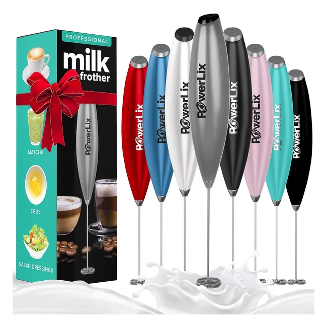PowerLix Milk Frother Handheld Electric Foam Maker for Coffee Latte Cappuccino - Durable Mini Drink Mixer