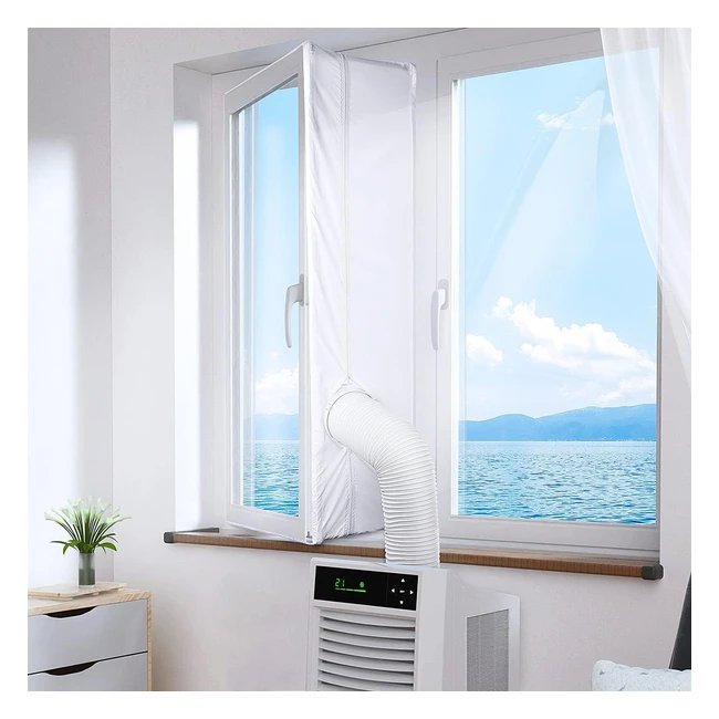 Kit Ventana Aire Acondicionado Portátil - Blanco Impermeable - Adaptador Ventana Aire Acondicionado - Parada de Aire Caliente - 300cm
