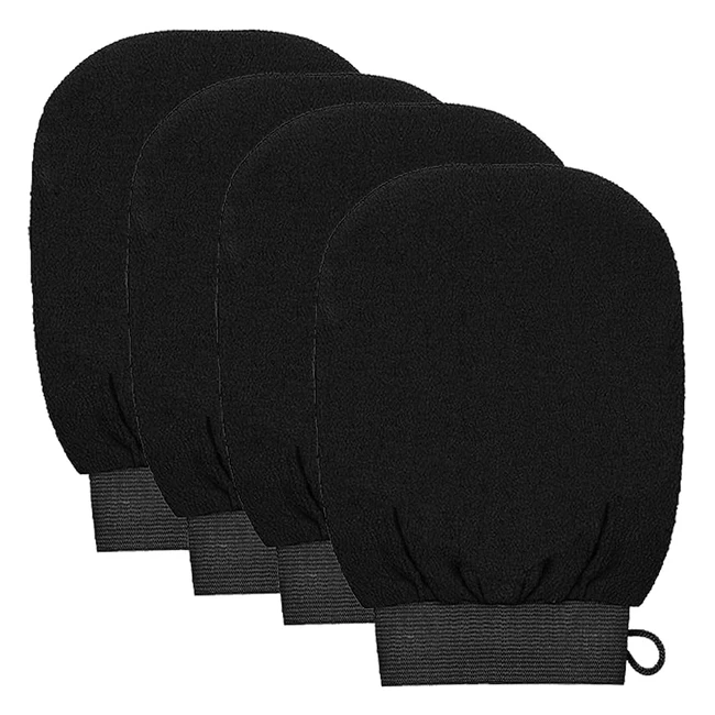 High-Quality Exfoliating Gloves | Deep Body Scrub | Skin Remover | 4 Pcs