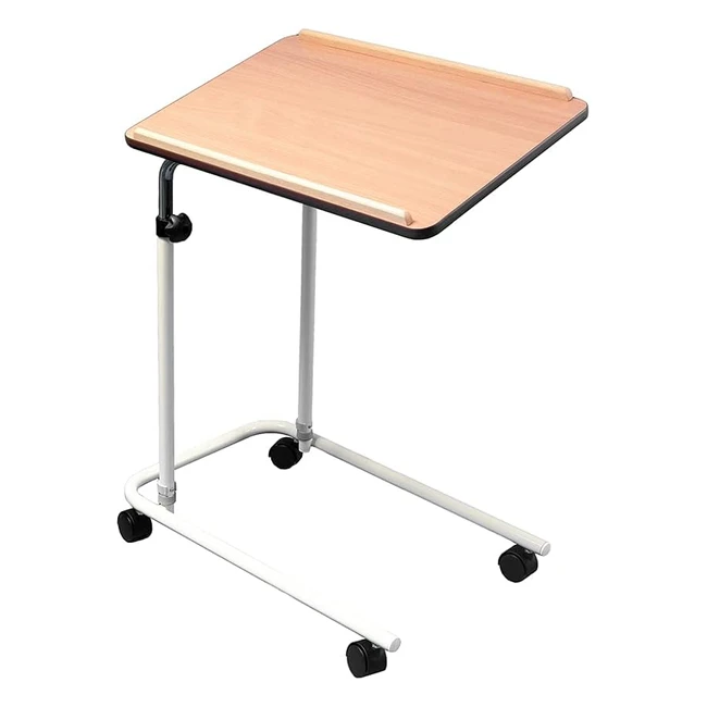 NRS Healthcare L17516 Overbed Chair Table - Adjustable Tilting and Wheeled