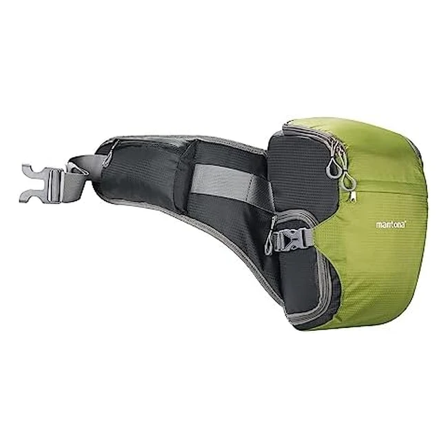 Mantona ElementsPro 10 - Borsa Fotocamera Esterna DSLR - Verde - Inclusa Copertura Antipioggia