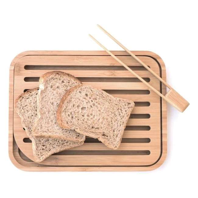 Juego de pinzas para pan y tostadas Pebbly NBA055