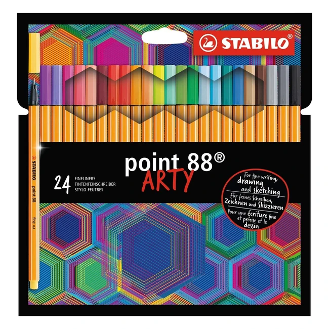 Rotulador Stabilo Point 88 - Estuche de 24 unidades - Colores Surtidos