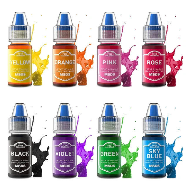 Colorante Alimentare Liquidojelife 8 Colori - Cuoci Decora Dolci Glassa Torta