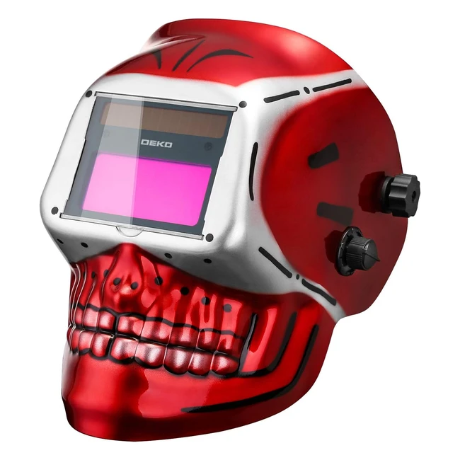 Deko Solar Power Auto Darkening Welding Helmet - Adjustable Shade Range 4913 - Ultimate Eye Protection