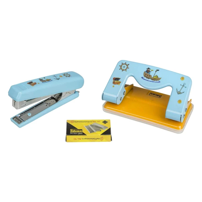 Juego de perforadora y grapadora pirata - Idena 10495