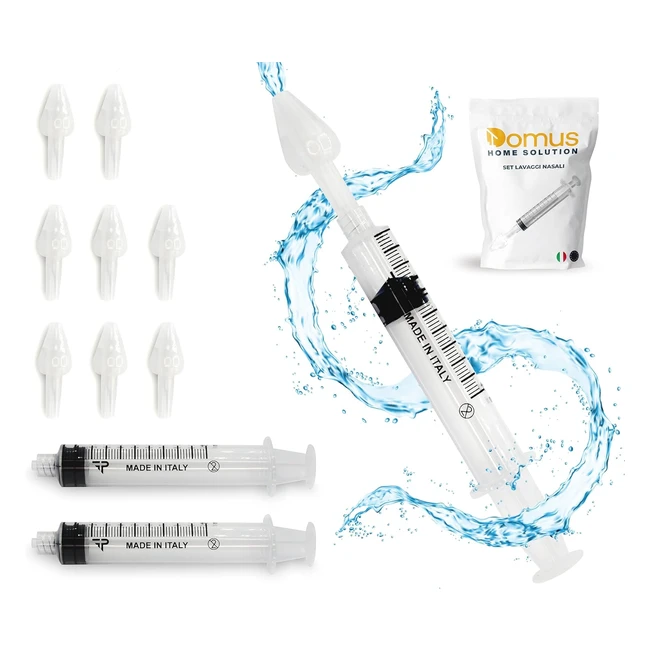 Domus 8 Olive Nasali per Lavaggio Neonato - Set Lavaggio Nasale Bambini e Adulti