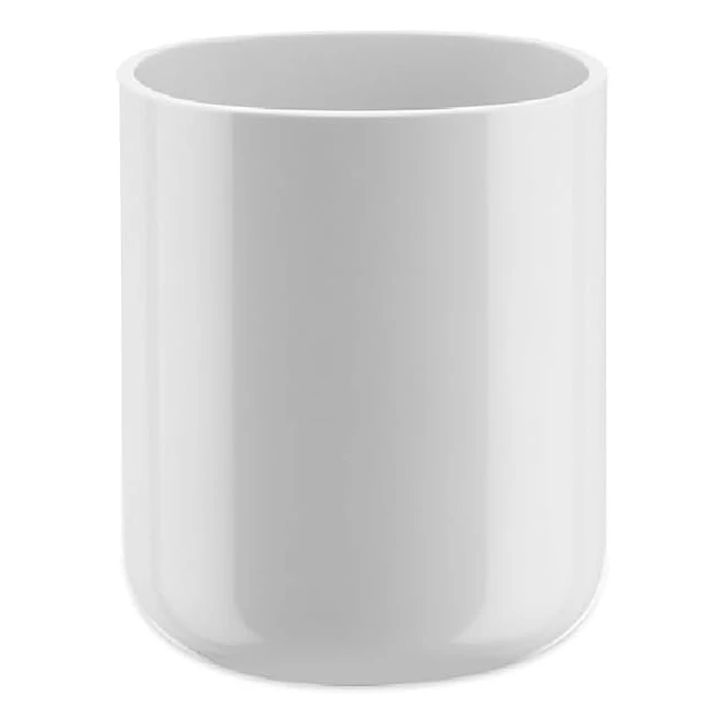Alessi Toothbrush Holder - Stainless Steel, White, One Size - Elegant Design, Minimal Shape