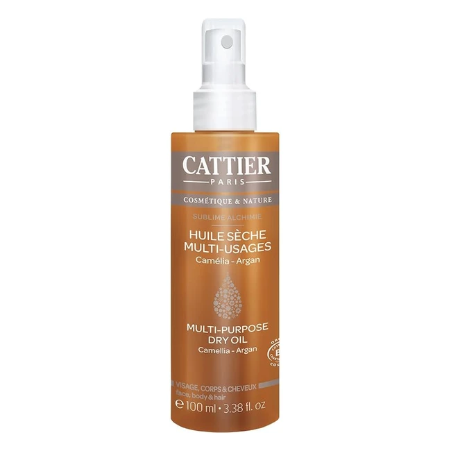 Cattier Olio Secco Multiuso 100ml - Nutriente per Pelle e Capelli