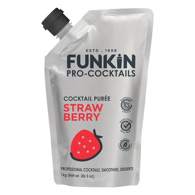 Funkin Pro Strawberry Puree - Real Fruit Cocktail Mixer 1kg