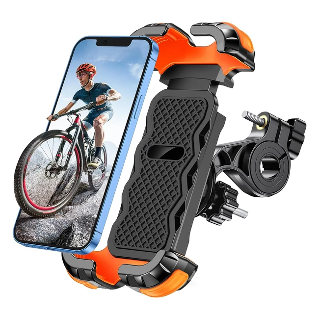 Glangeh Bike Phone Holder Secure Lock 8s Quick Install Antifall Motorbike Phone 