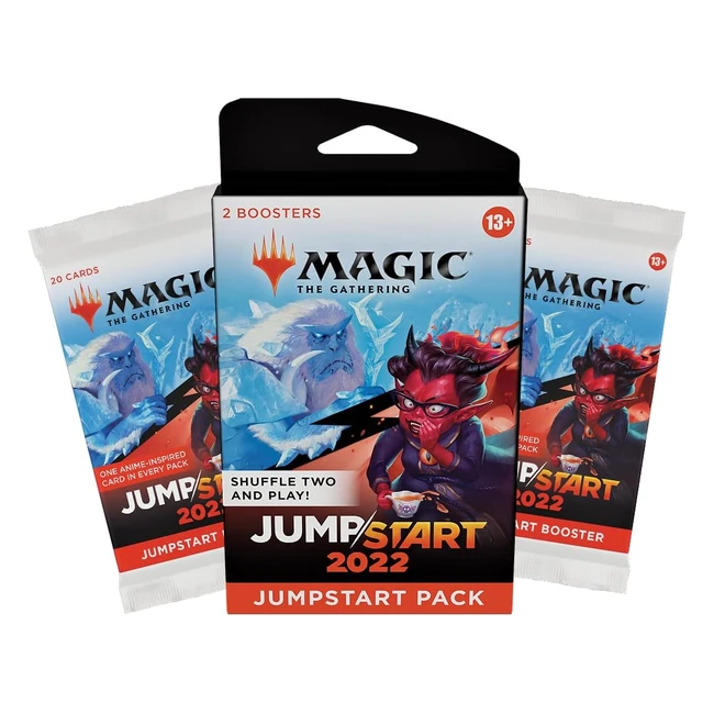Magic The Gathering Jumpstart 2022 2-Booster Pack - Anime Inspired Cards - Wild 