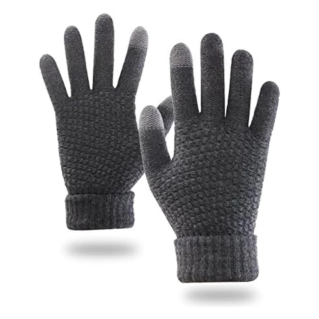 Wellqua Guanti Touch Screen Donna - Guanti Termici Invernali a Maglia per Cellul