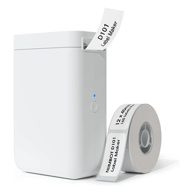 Imprimante d'étiquettes thermique Niimbot D101 - Largeur de 10-25mm - Étiquettes d'école, câbles, prix, rangement