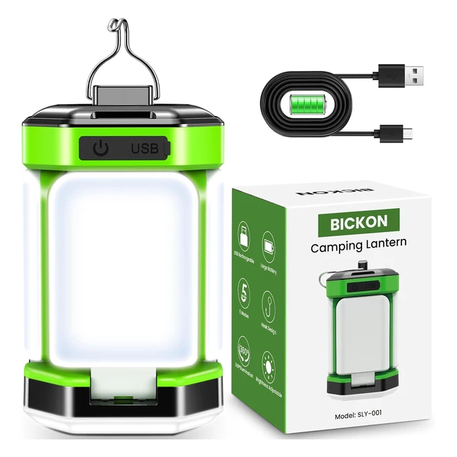 Lampada Campeggio Bickon USB 60 LED Super Luminoso - 5 Modalit - 25 Ore di Lav