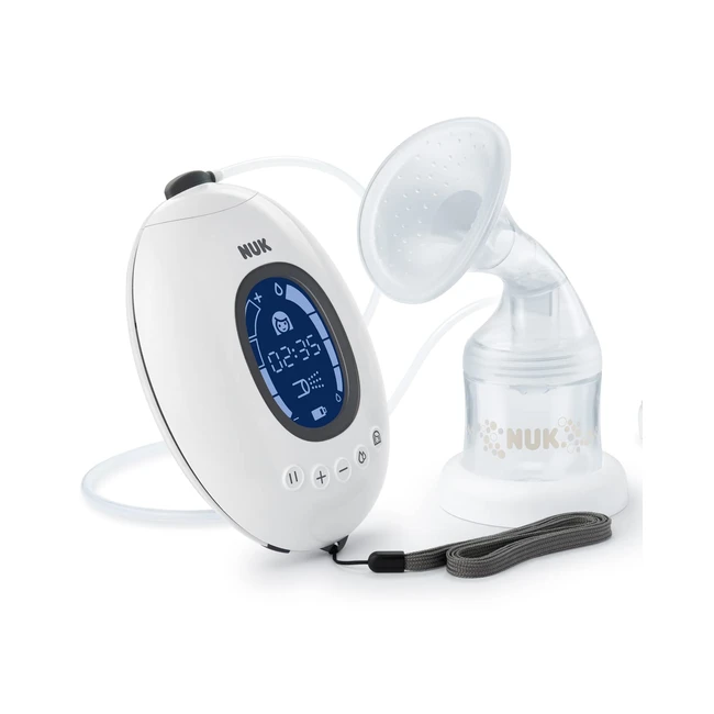 NUK Nature Sense Elektrische Milchpumpe mit Akku, LCD-Display und Memory Funktion