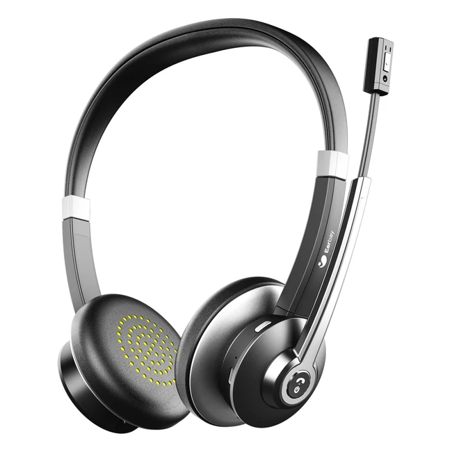 Earbay Wireless Headset with Microphone - Bluetooth V50 - Noise Cancelling - 26h Talking Time
