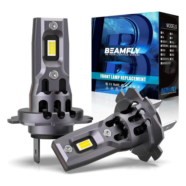 Beamfly H7 LED Lampadine 18000lm Kit Conversione Fari Alogeni Auto 6000K Luci Bi