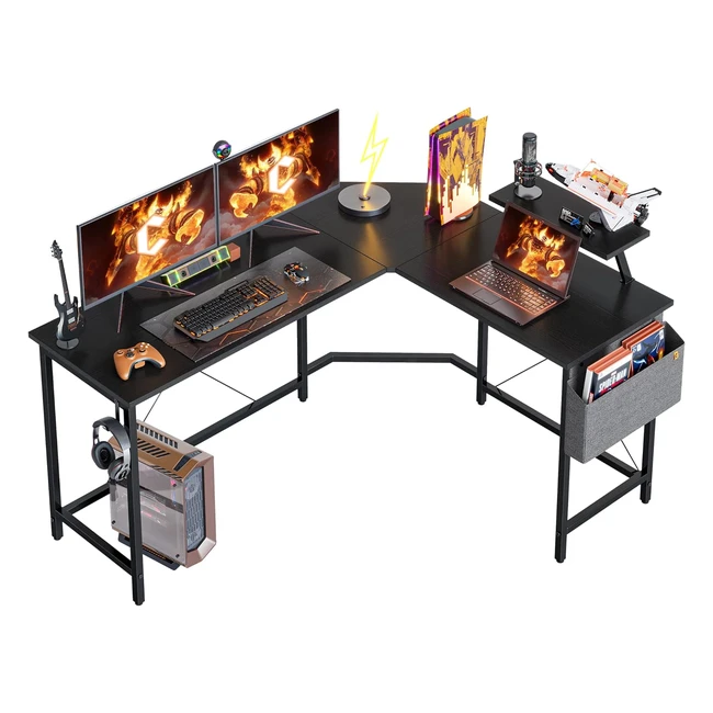 Cubiker L-Shaped Computer Office Desk - Modern Design - Compact & Sturdy