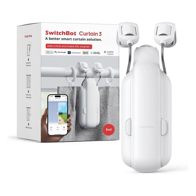 SwitchBot Cortina Inteligente Automática Control Remoto Bluetooth - Rendimiento Mejorado