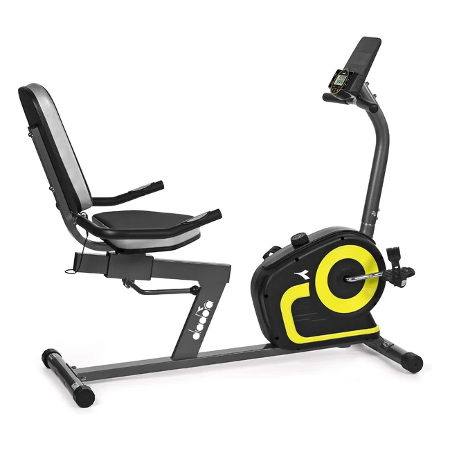 Bicicleta Estática Recumbent Diadora Maya Comfort - Resistencia Magnética - Ajuste de Esfuerzo Manual - ¡Compra Ahora!