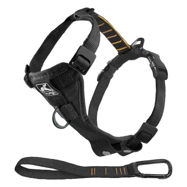 Kurgo TruFit Smart Dog Walking Harness - Quick Release Buckles - No Pull Training Clip - XS/Black