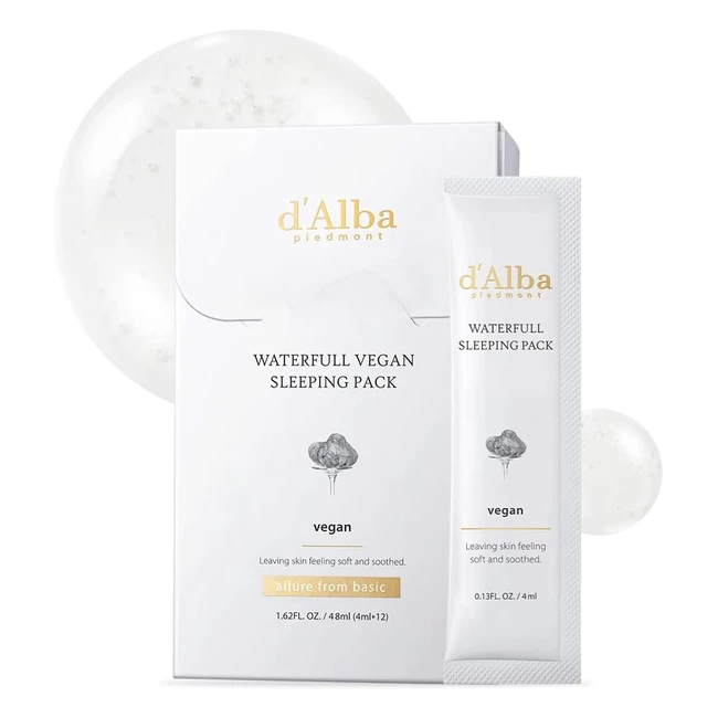 Dalba Italian White Truffle Waterfull Vegan Sleeping Pack - Overnight Serum Mask for Dry and Sensitive Skin