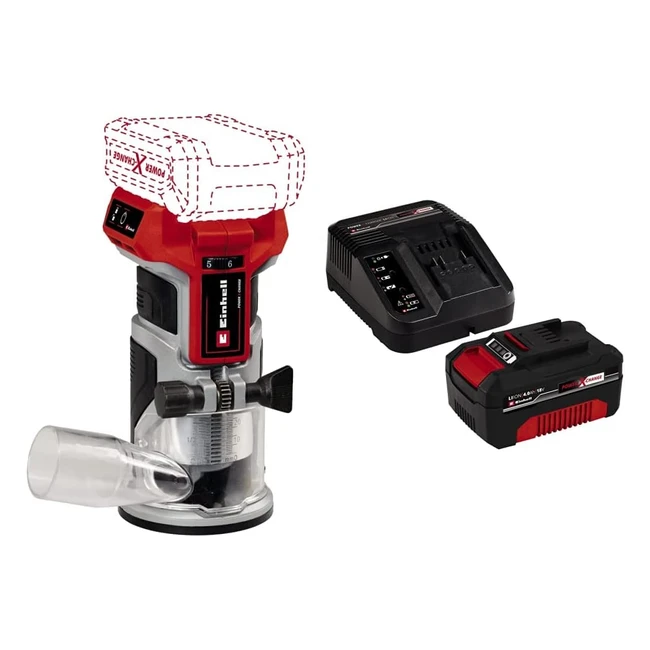 Einhell Professional Akkukantenfräse TPET 18 LI BL Power XChange 18V Li-Ion 40mm Hubhöhe Brushlessmotor inkl. 4.0 Ah Akku und Ladegerät