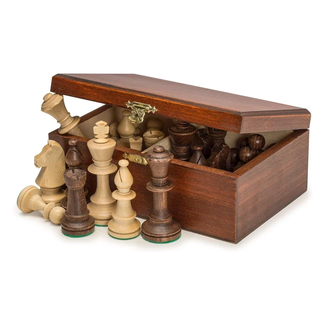 Piezas de ajedrez Staunton No 5 con caja de madera - Wegiel