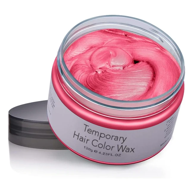 Hair Colour Wax 120g | Temporary Coloured Hair Paint | Easy Washable | Change Hair Dye | Kids/Women/Men | Rose Red