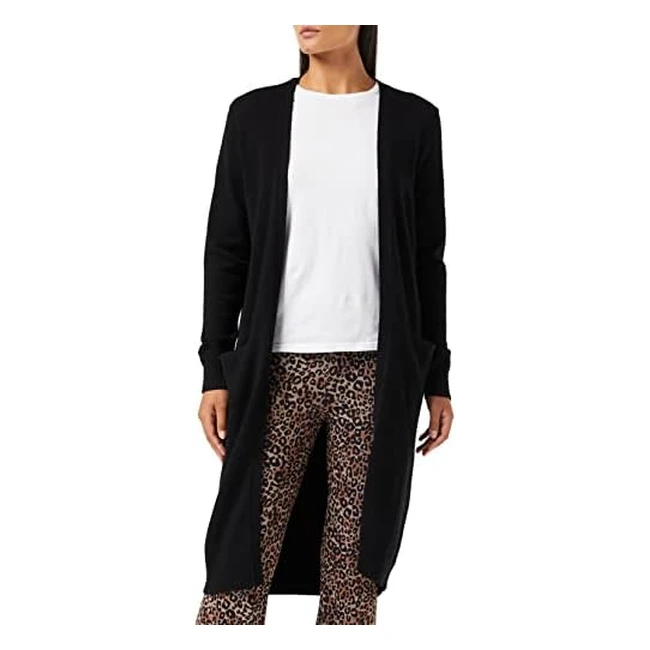 Gilet long en tricot Vila Clothes Viril LS - Noir - Taille 40 (Large)