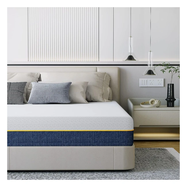 Matelas Wowttrelax 140x200, 20cm, mousse gel mémoire de forme, 7 zones de soutien, latex haute résilience