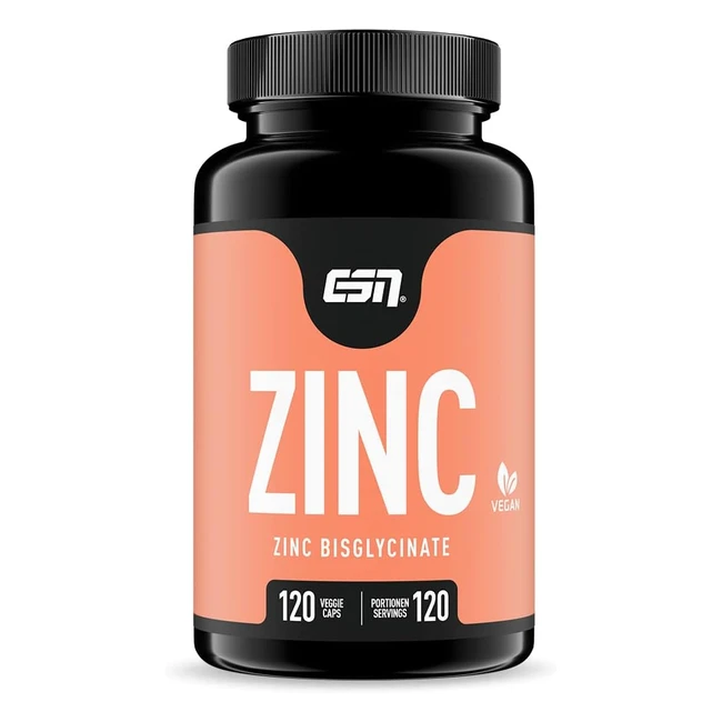 ESN Zinc High Dose - 120 Kapseln hochwertiges Zinkprparat fr Sportler